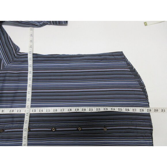 ETRO men's Italian pin striped button front business casual shirt 40 - Picture 7 of 9